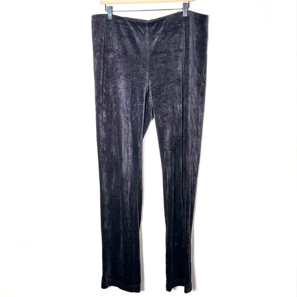 J. Jill black elastic waist casual velour lounge pants size large tall L B108 - Picture 1 of 4